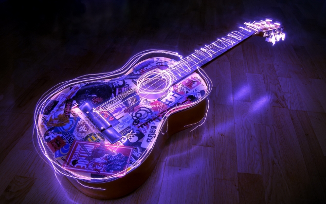 Красивая гитара
