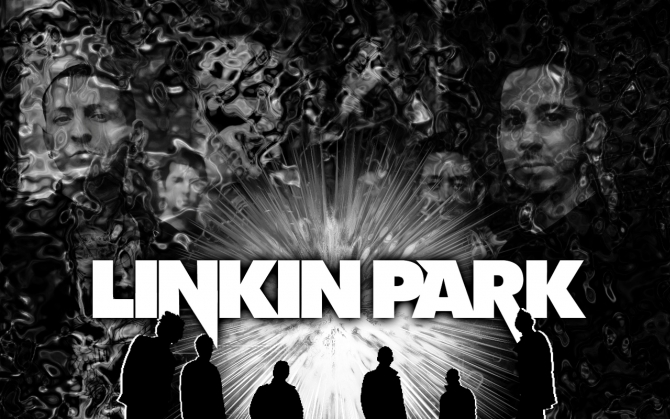 Linkin Park черно-белое фото