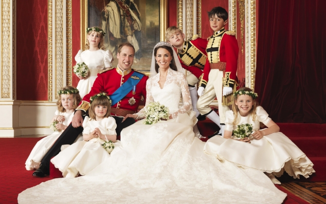 Кейт Миддлтон и принц Уильям свадебное фото