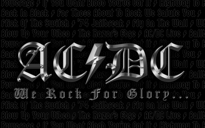 AC/DC we rock for glory