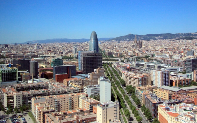 Барселона вид сверху