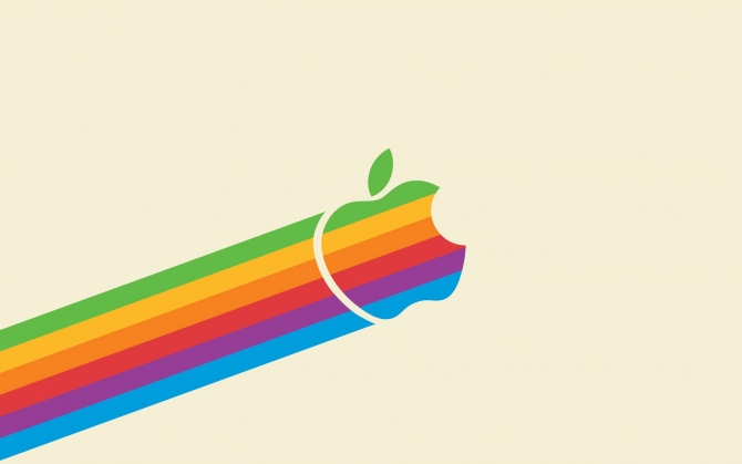 Apple разноцветный логотип