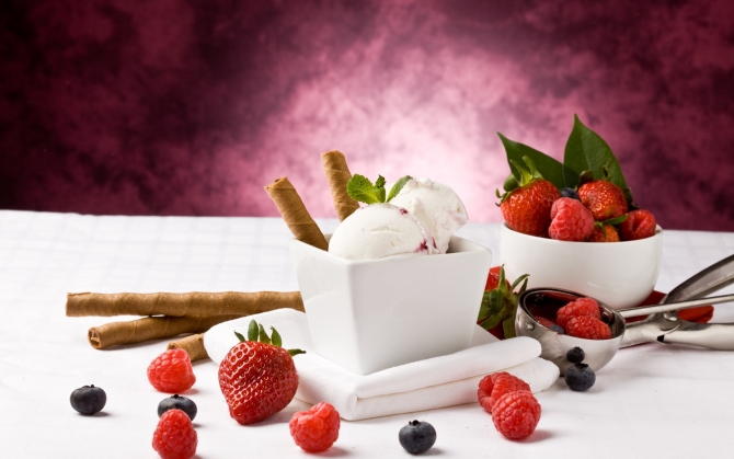 Мороженое с ягодами обои для рабочего стола, картинки и ...
 Мороженое с Ягодами