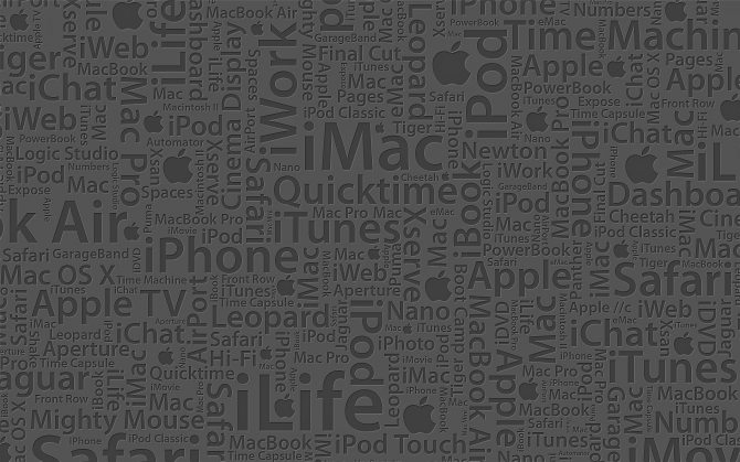 Текстура надписи Apple