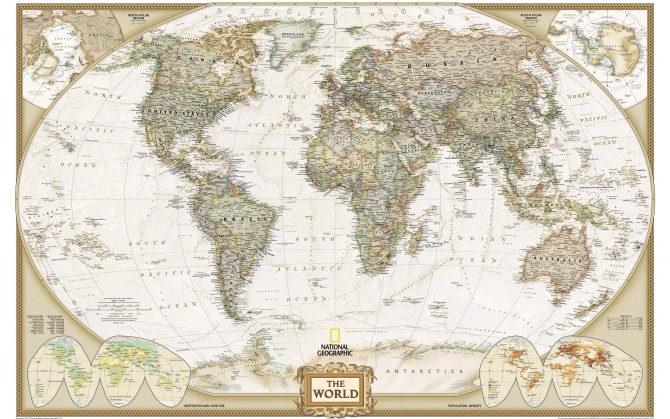 Карта мира National Geographic