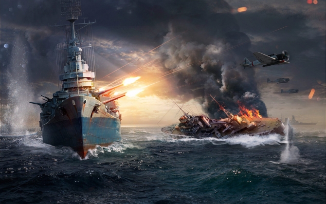 World of Warships морской бой