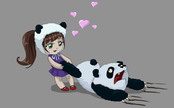 Девочка и панда