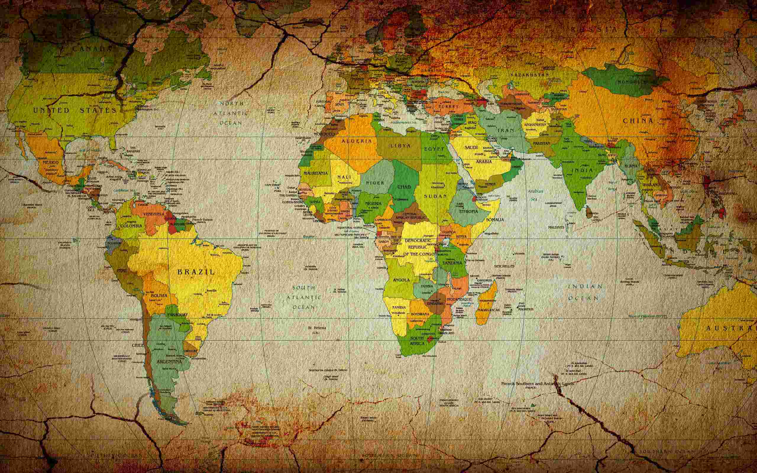 Карта мира обои для рабочего стола, картинки и фото - RabStol.net