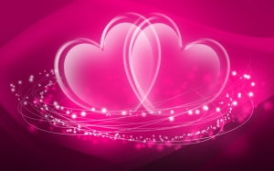 Два розовых сердечка