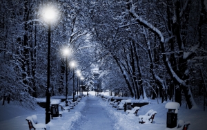 Зима ночью