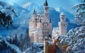 Замок зимой