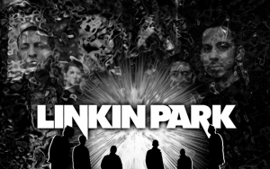 Linkin Park черно-белое фото