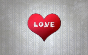 Love в красном сердечке