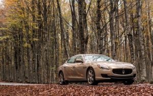 Maserati Ghibli в лесу