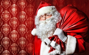 Санта Клаус с мешком подарков