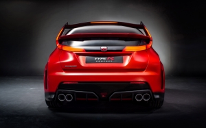 Honda Civic Type R вид сзади