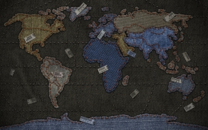 Джинсовая карта мира
