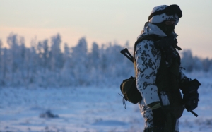 Российский солдат в зимней форме